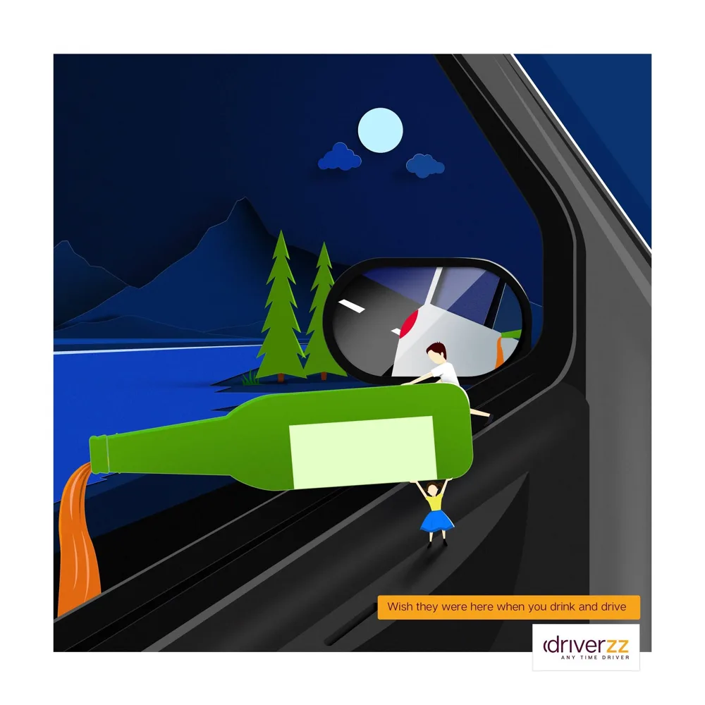 Driverzz print ad: Drink and Drive
