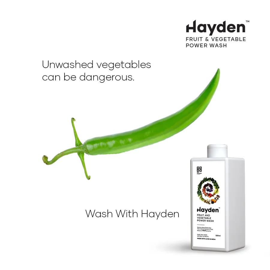 Hayden Fruit & Vegetable Wash — Unwashed vegetables can be dangerous.